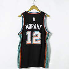 Memphis grizzlies shorts black (stitched). Ja Morant 12 Memphis Grizzlies 20th Season Classic Black 2021 Jersey