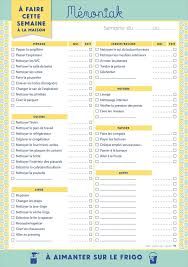 A Faire Cette Semaine Listes De Taches Memoniak 2017 Liste De Taches Planning De Nettoyage Tableau Taches Menageres