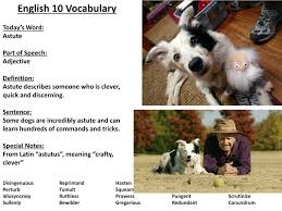 Ppt English 10 Vocabulary Today S Word Astute Part Of Speech Adjective Definition Powerpoint Presentation Id 7027395