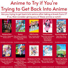 How to get into anime. Trying To Get Back Into Anime Then Consider Giving Any Of These Anime A Shot Y Know Anime