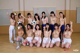 Japanese soccer sluts love to show off naked