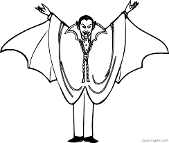 Color in this picture of dracula and others with our library of online coloring pages. Dracula Raising His Arms Coloring Page Coloringall