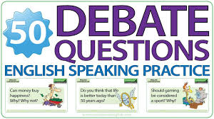 50 Debate Questions In English Speaking Practice Or Writing Prompts Esol Debate Engl English Speaking Practice This Or That Questions Free English Lessons