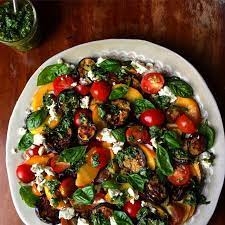 Feta Brined Grilled Eggplant Salad Recipe On Food52 Recipe Winter Salad Recipes Cooking Recipes Healthy Eggplant Salad
