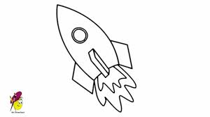 15 steps to draw a rocket. Easy Space Rocket Drawing Novocom Top