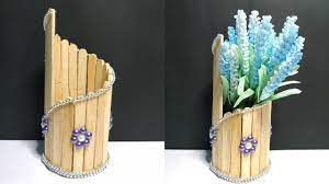 Hiasan vas bunga dari stik es krim. Kreasi Stik Es Krim Ide Kreatif Membuat Vas Bunga Dari Stik Es Krim Popsicle Stick Craft Idea Youtube