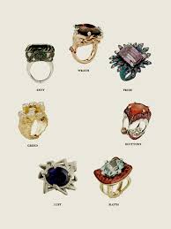 Seven Deadly Sin Rings 7 Deadly Sins Seven Deadly Sins Jewelry