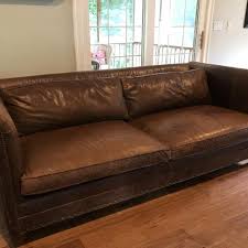 < image 1 of 9 >. Best Restoration Hardware Leather Couch For Sale In Waltham Massachusetts For 2021