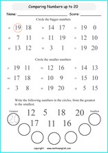 Free interactive exercises to practice online or download as pdf to print. Comparing Numbers And Ordering Numbers Printable Math Worksheets For Math Grades 1 To 4