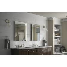 These great bathroom mirror ideas would work great for large bathroom vanity mirrors. Delta Rectangular Standard Float Mount Frameless Bathroom Vanity Mirror Reviews Wayfair