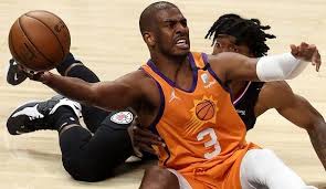 The 2021 nba playoffs are set to start with round 1 will be kicking off on saturday, may 22. Nba Finals Phoenix Suns Chris Paul Spielte Clippers Serie Mit Mehreren Angerissenen Bandern In Der Hand