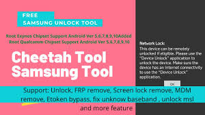 Unlocking the sim does not root your android phone. Samsung Unlock Free Cheetah Tool Unlock Frp Etoken Bypass Mdm Remove Imei Root Basband Fix For Gsm