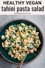 Healthy Vegan Tahini Pasta Salad In 2020 Vegan Recipes Healthy Vegan Pasta Recipes Healthy Vegan Pasta