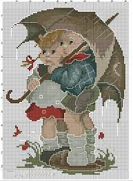 Cross stitch pattern detail information: Regen Tag Kreuzstich Liebe Kreuzstich Alphabet Sticken