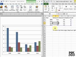 lesson 47 insert chart microsoft office word 2007 2010