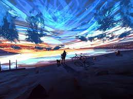 Desktop Wallpaper Relaxing Place Lake Shore Sunset Art Hd Image Picture Backgrounds 6ed Abstract Iphone Wallpaper Love Background Images Relaxing Places