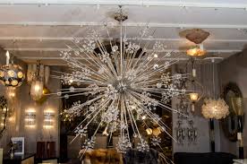 Huge Custom Crystal Starburst Sputnik Chandelier For Sale At 1stdibs