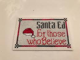Type your words and stitch! Fo Business Card For My Father Who Is A Santa During The Holidays Crossstitch