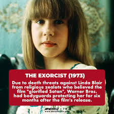 Linda Blair knitting