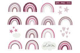Download Boho Rainbow Clip Art Svg Modern Rainbow Baby Clip Art 712366 Illustrations Design Bundles
