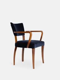 This swivel dining chair catches the eye with its simple and elegant design. Molina Dining Chair With Arms Ink Velvet Dark Wood U S Soho Home