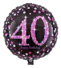 Wenn's um geschenke zum 40. Schwarz Pinke Ballon Zahl Zum 40 Geburtstag Ballongruesse De