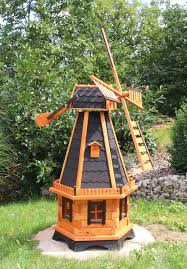 1 45 M Windmill Windmills Wind Turbine In Wood With Solar Lighting Type 23 1 Wood Windmill Solar Light Crafts Light Crafts