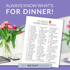 The idea of a family dinner is quite lovely. 63 Weekly Meal Theme Night Ideas What Mommy Does