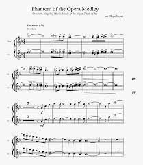 The phantom of the opera ~ piano solo.pdf. Phantom Of The Opera Medley Sheet Music Composed By Link Between Worlds Piano Sheet Music Hd Png Download Kindpng