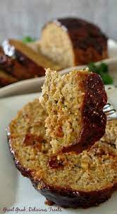 Turkey meatloaf with bbq sauce and fried onions. Barbecue Turkey Meatloaf Great Grub Delicious Treats