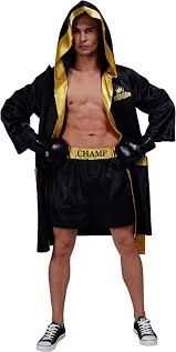 Get ready to wear your title proudly when you dress up in this stylish boxer costume. Men Adult Men S Boxing Robe Costume Red Gold Champion Costume Rocky Mma Clothing Shoes Accessories Vishawatch Com