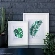 You can download this palm leaf template printable from now on since they are available in our post. Tropical Leaf Free Printable Art Series Of 9 The Happy Housie