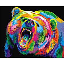 Anger In The Colors Animal Diamond Painting Diypaintingo Colorful Animal Paintings Cross Paintings Diamond Painting