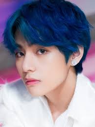 Bts hairstyle diy hairstyles natural hair styles long hair styles barber shop hair goals diy clothes hairdresser hair extensions. Bts V Blue Hair Wallpapers Wallpaper Cave