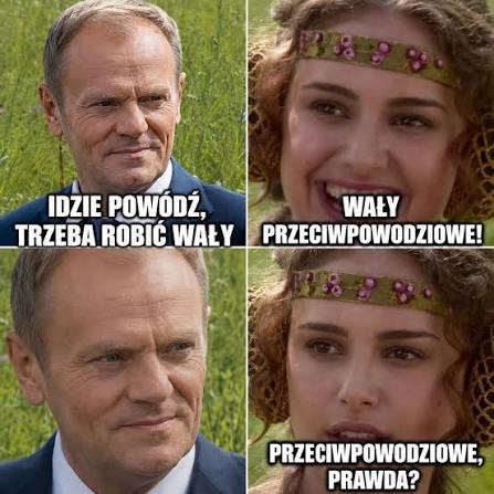 Co jak co, ale Donald Tusk zna się na robieniu wałów jak mało kto 😉