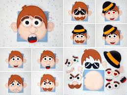 4X4 Emotions and Face Parts Boy Version ITH Quiet Book Quiet Book Pattern  in the Hoop Machine Embroidery Design.