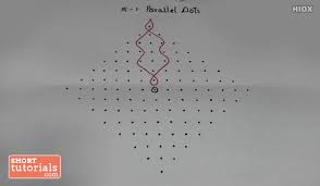 After placing the dot grid draw the patterns at the centre and expand the kolam as shown in the image. 15 To 1 Neli Pulli Kolam Neli Kolam Design