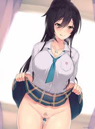 no panties white hair uniform hentai - Hentai 44