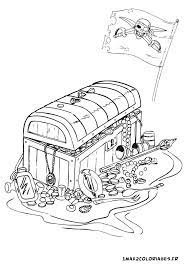 coloriage du monde des pirates le tresor a imprimer en ligne coffre pirate dessin train