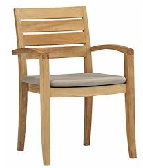 Amazon Com Qty 2 A Grade Teak Wood Elegant Stackable And Strong Arm Captain Dining Chair Model Ravot Wooden Patio Chairs Patio Chairs Benches For Sale