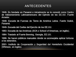 Comenzó, su instrucción organizada bajo tres departamentos: Escuela De Las Americas La Escuela De Las Americas Que Es Operada Por El Ejercito De Los Estados Unidos Fue Fundada En 1946 En Panama Con El Objetivo Ppt Descargar
