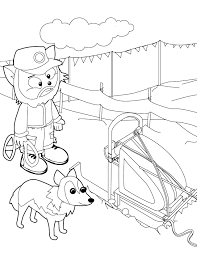 Buck is the amazing dog star of the movie and book, so it makes sense that he is leading the team. Ten On The Sled Coloring Pages