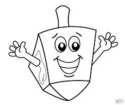 Hanukkah Dreidel Coloring Page | Free Printable