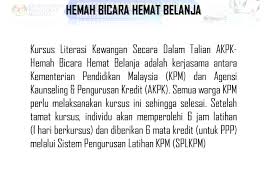 Untuk mengetahui samada anda dapat kenaikan pangkat atau tidak guna. Panduan Mengikuti Kursus Akpk Secara Dalam Talian Hemah Bicara Hemat Belanja