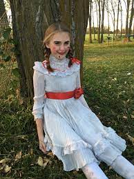 These awesomely gory diy costumes will frighten your neighborhood this year. Scary Halloween Costume Annabelle Scary Halloween Costume Annabelle Costume Holloween Costume