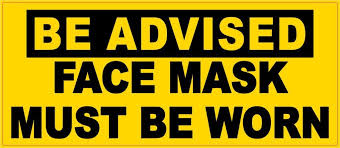 Black And Yellow Sign With Arrow Meaning Stickertalk Face Mask Must Be Worn Vinyl Sticker 7 Inches X 3 Inches In 2020 Face Mask Face Mask