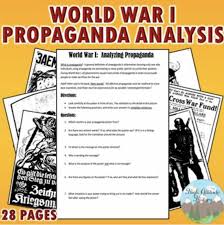 Wwi Propaganda Analysis Activity By High Altitude History Teachers Pay Teachers World War World War I Propaganda