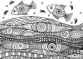 Vector ornamental winter illustration for decoration, christmas greeting cards, invitation. Adult Coloring Pages Sea Fish Coloring4free Coloring4free Com