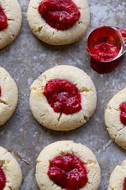 Healthy Soft Raspberry Thumbprint Cookies 5 Healthy Christmas Cookie Recip Healthy Christmas Baking Cookies Recipes Christmas Healthy Christmas Cookie Recipe