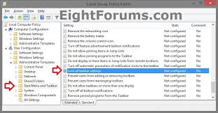 At last, you will find that the taskbar is hidden from the windows 8 desktop. Taskbar Settings Lock Or Unlock In Windows 8 Windows 8 Help Forums